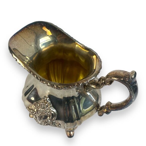Vintage Silver Plated Unique Tea Poured Creamer C72Q‎ - Picture 3 of 8